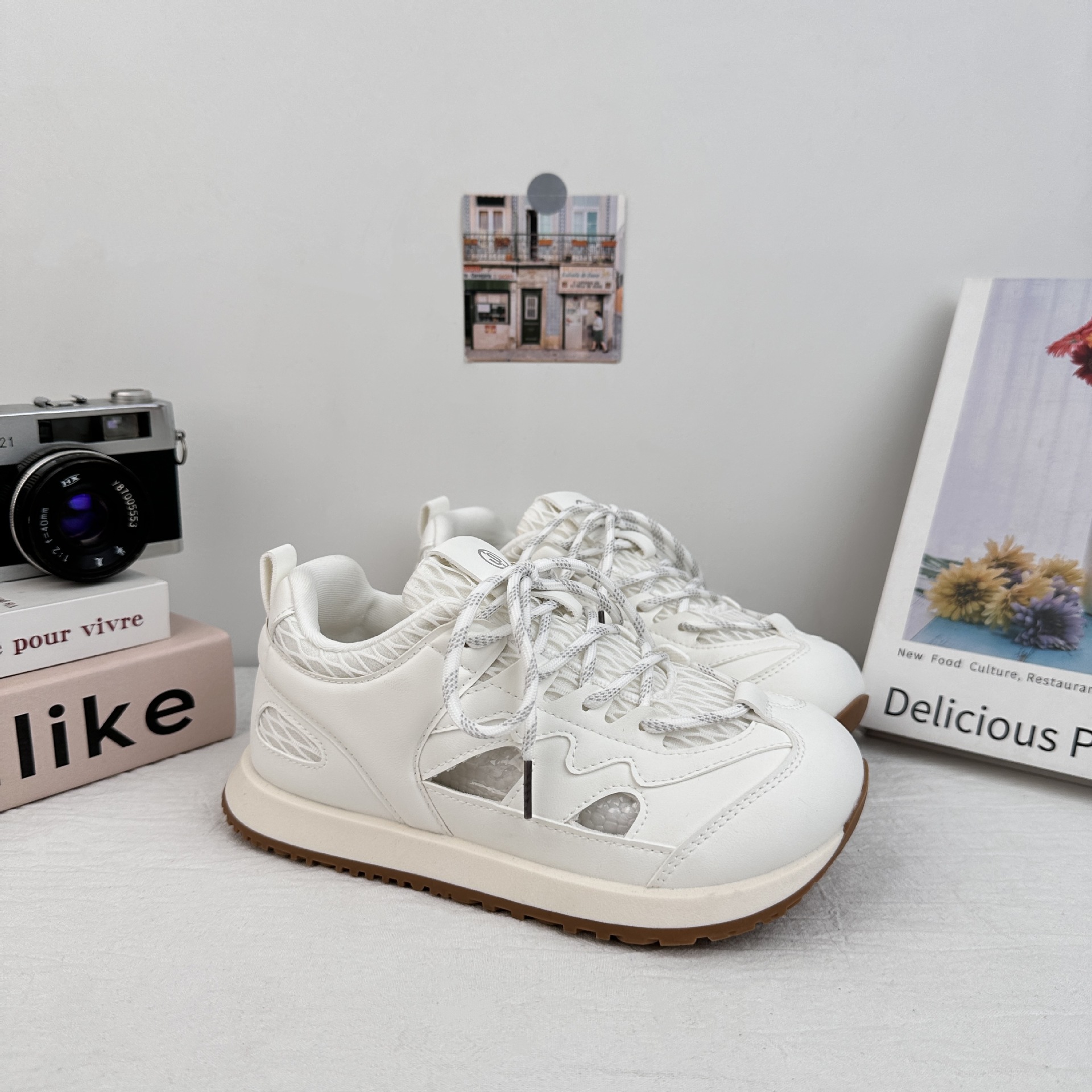 Zapatos de malla de onda transpirables zapatos de skate de malla de mujer 2025 nuevos zapatos de verano de mujer zapatos casuales Agam