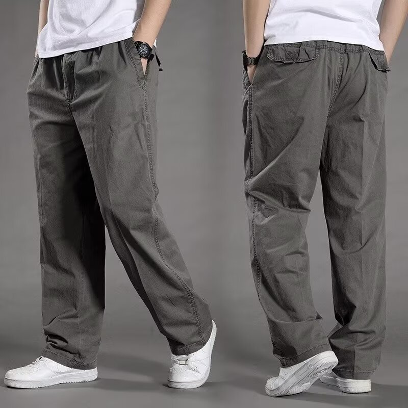 2026 New Style Men's Loose Fit Plus Size Long Pants, Oversized Workwear Straight-Leg Pants, Outdoor Casual Pants for Men