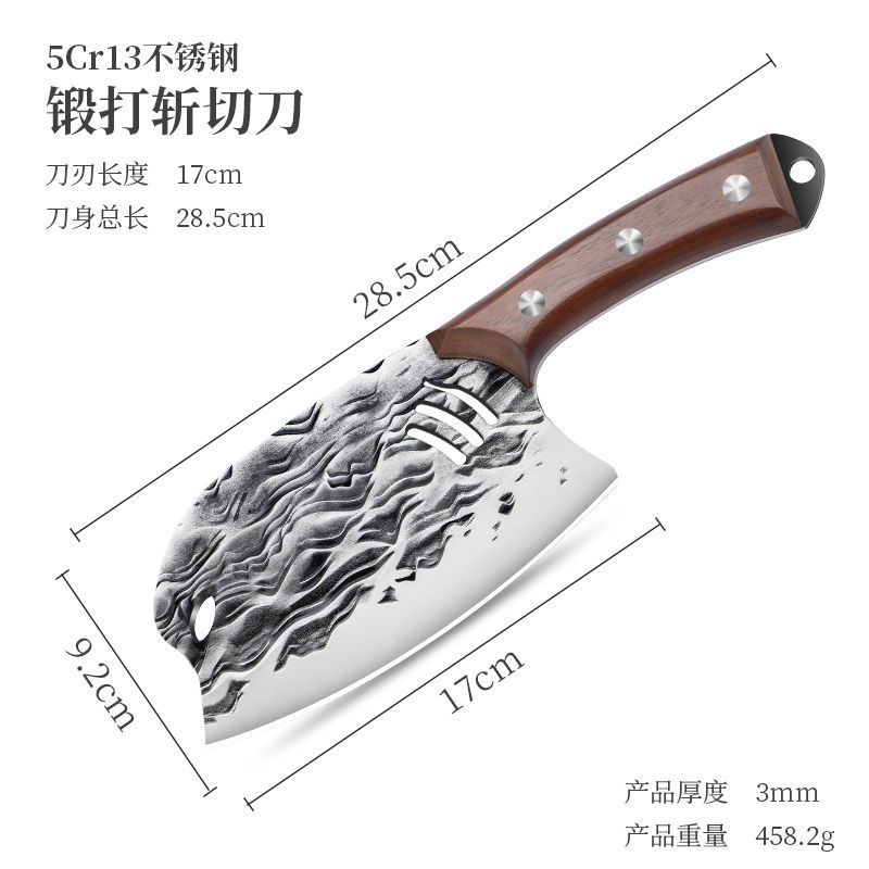 Cortar y cortar nuevo cuchillo de cocina cuchillo de cocina de corte de carne doméstico ultrarrápido afilado forjado cabeza de pescado cuchillo de cocina moldeo por inyección image 5