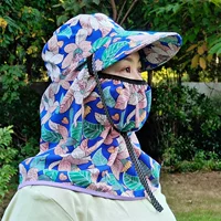 Солнцезащитный солнцезащитный козырек хлопковая шелковая шляпа поп-шляпа восьмиугольная шляпа новая цветочная дышащая шапка шаль