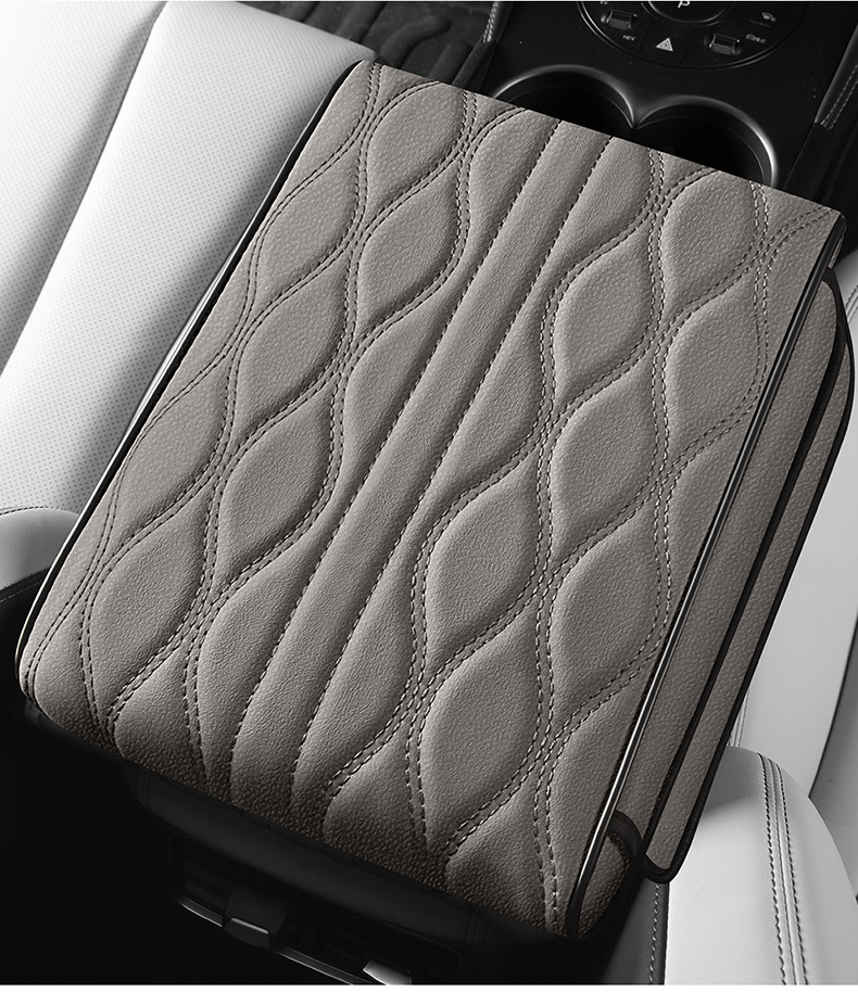 2026 New Car Interior Accessories Nappa Pattern Eco-Leather Armrest Box Mat