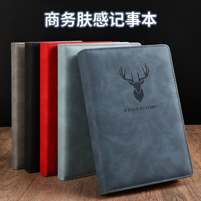 goods in stock business affairs to work in an office notebook A5 Leather notebook b5 Imitation leather Notepad Deer student diary printing