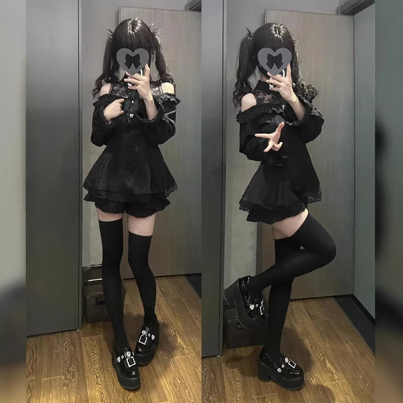 Japanese Dark Academia Style Jk Uniform Lace Set, Waist-Slimming Dress, High-Waisted Short Skirt Two-Piece Tie-Dye Set Japanese Dark Academia Style Jk Uniform Lace Set, Waist-Slimming Dress, High-Waisted Short Skirt Two-Piece Tie-Dye Set
