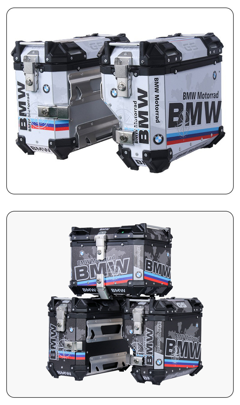 Motorcycle Tail Box Suitable for Bmw R1200/1250Gs Side Frame Right Side Aluminum Alloy Three-Box Frame Side Box
