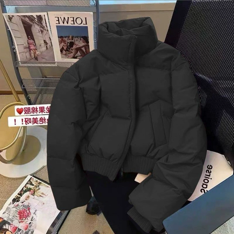 2024 новая зимняя хлопчатобумажная куртка воротник толстый хлопчатобумажный хлопчатобумажный костюм женский прилив классическая мода тонкая хлебная куртка