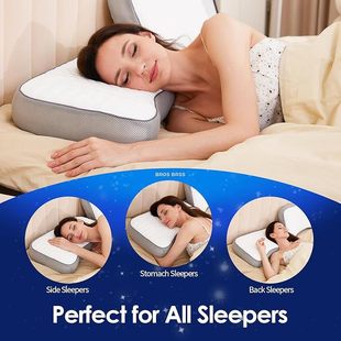 Customized Adjustable Shredded Memory Foam Side Sleeping Pillow to Relieve Neck and Back Pain, Soft and Comfortable Cervical Spine Pillow