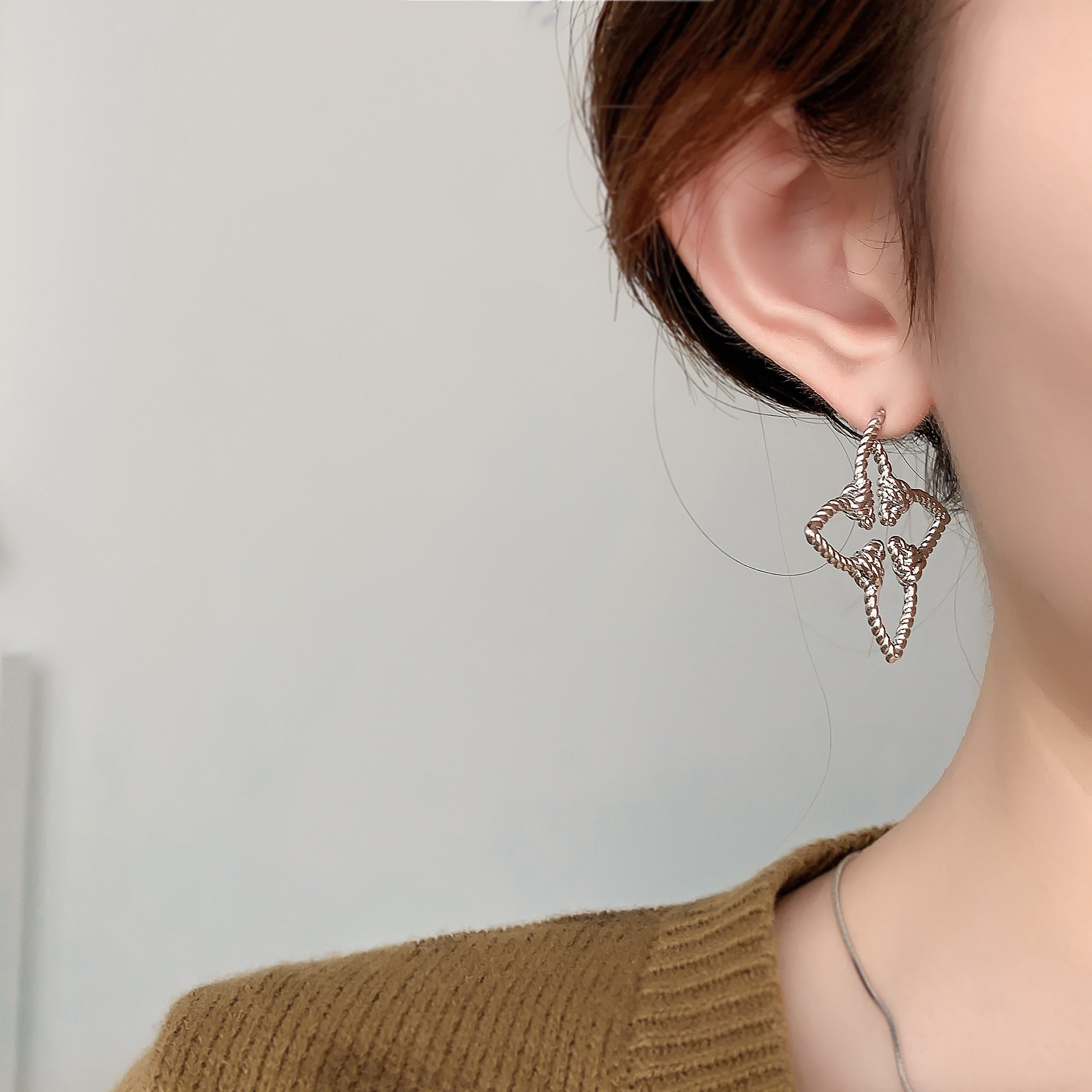 Women's Gender 1 Pair Vacation Simple Style Star Plating Copper Earrings