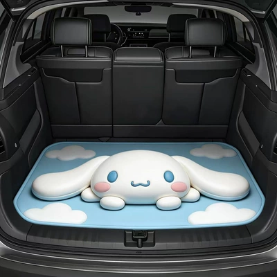 Avtomobil döşəmə paspasları Easy to Care For, Trunk - 0320-cartoon-trunk-mat-14-flat-effect-not-3d-effect-75100cm-crystal-velvet-dot-plastic-bottom