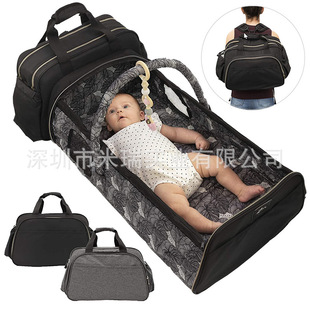2021 New Baby Folding Bed Mummy Bag Multifunctional Backpack Bed Going Out Lightweight Shoulders Crib Mummy Bag