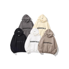 オリジナル FEAROFGO マルチライン Essentials トレンド新カップルカジュアルジャケットフード付きラグランスウェットシャツ