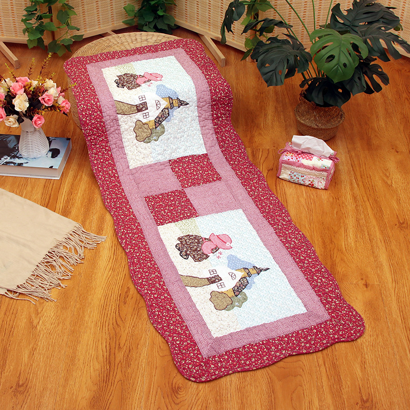 [Small Wholesale] Korean Cotton Bedside Mat, Floor Mat, Door Mat, Fabric Quilted Anti-Slip Patchwork Living Room Mat