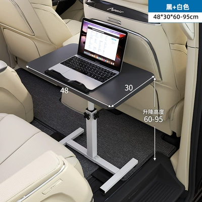 table board foldable dining table: Car table board - suitable-for-90-of-family-cars-deep-black-48x30