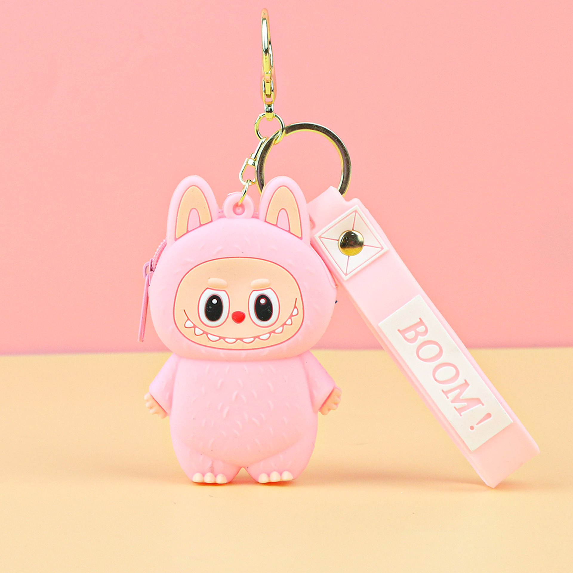 子供用ラブブ小銭入れシリコンプチギフトキーホルダーペンダントカードキャッチャーマシンプチギフトラブブ