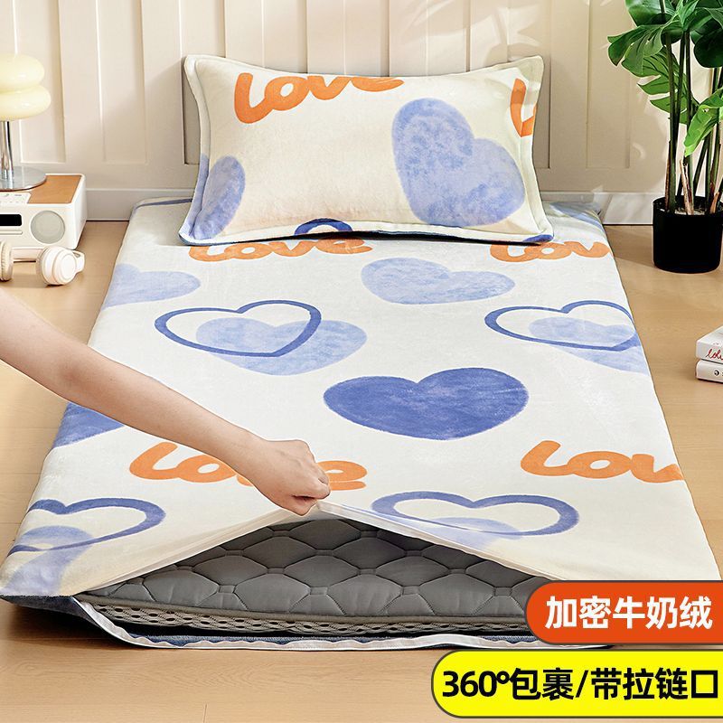 Leche de veludo dormitorio estudiante colchón de coral 90x190 colchón de invierno
