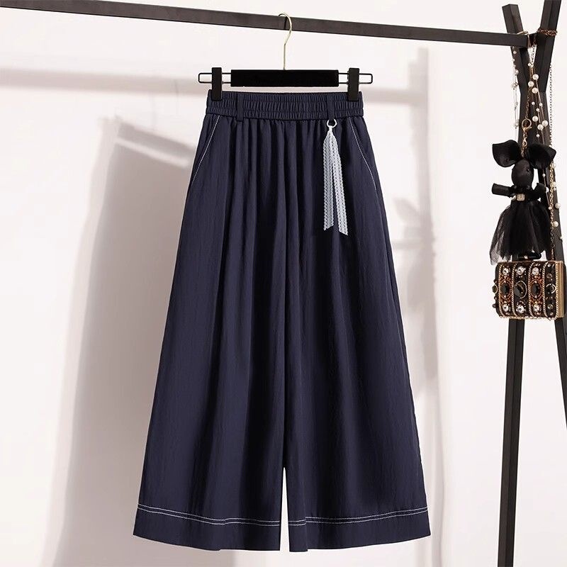 Women's Summer Thin Tencel Wide-Leg Jeans 2026 New Popular Style Skirt Pants Plus Size Straight Cropped Pants Women's Summer Thin Tencel Wide-Leg Jeans 2026 New Popular Style Skirt Pants Plus Size Straight Cropped Pants