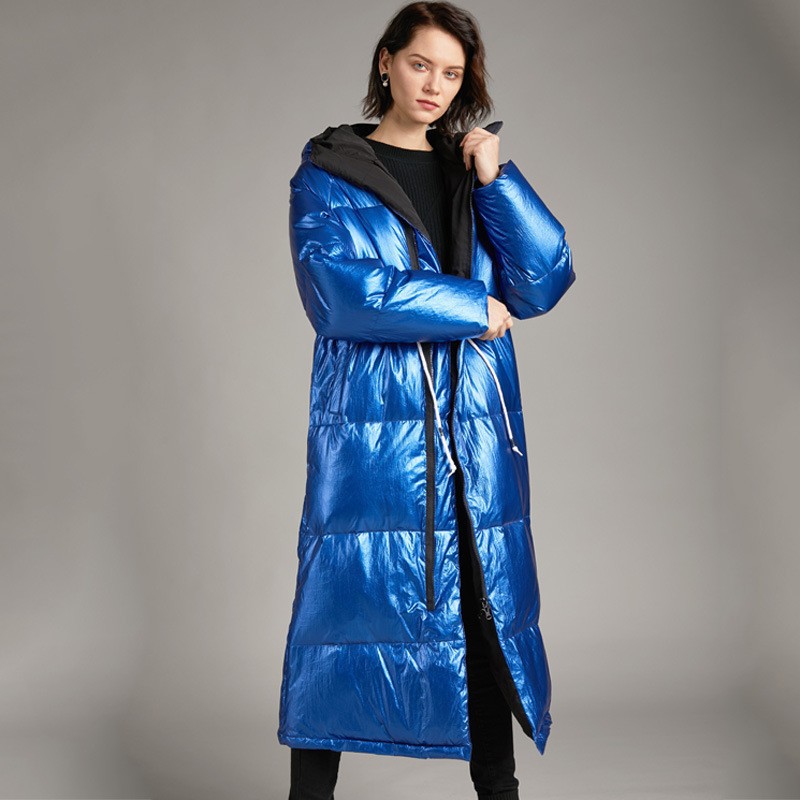 glossy waterproof down jacket for leisure