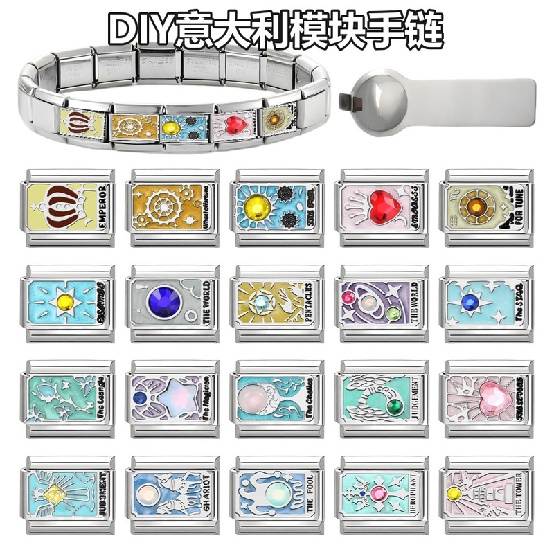 Modular bracelet DIY watch strap, original design by Gem Nation, DIY personalized splicing trendy cool accessory, unisex