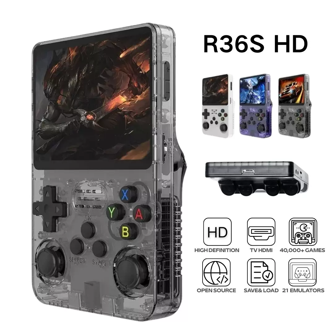 R36S掌上游戏机复古GBA街机3DLinux系统R36HD掌机便携PSP无线双人