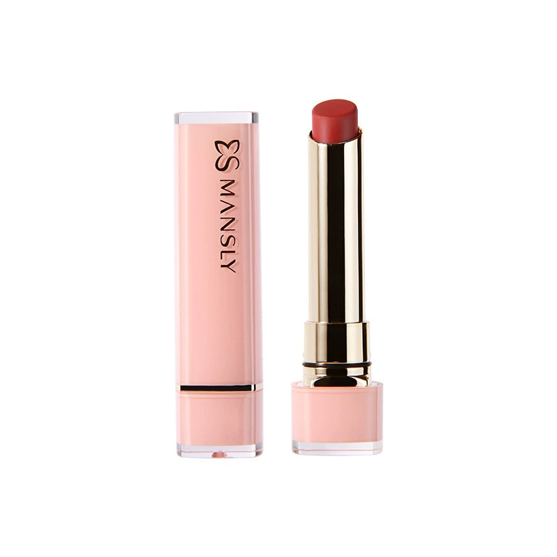 曼诗丽 Soft focus silky light matte lipstick velvet matte color, whitening, not easy to stain, affordable makeup for student girls — помада матовая бархатная, мягкая шелковистая, светлая матовая, отбеливающий эффект, стойкая, недорогая косметика для студенток