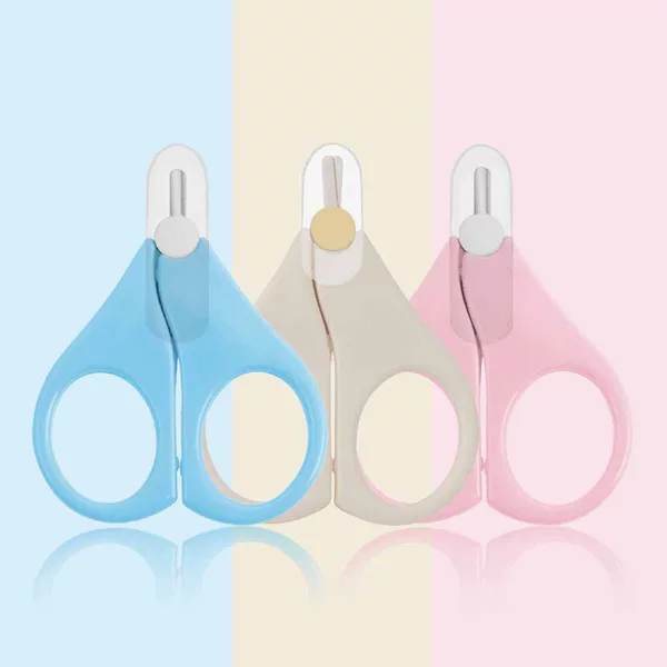 Stainless steel nail clippers for babies, safe anti-pinch round-head baby nail clippers, portable child care tool