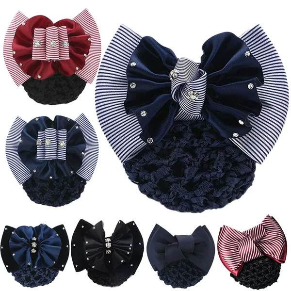 Head Flower Female Professional Hairpin Nurse Stewardess Hair Work Jewelry Hair Net Bag Adult Temperament Korean Style Exquisite High-end
