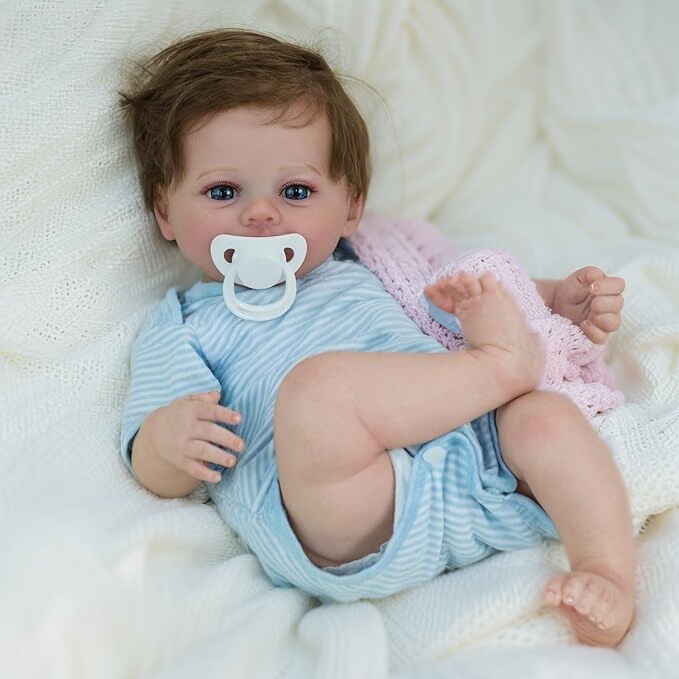 Cross Border Baby Madow Blue Simulation Doll Doll Exquisite Handmade Painted 3D Skin Rebirth Doll Cross Border Baby Madow Blue Simulation Doll Doll Exquisite Handmade Painted 3D Skin Rebirth Doll