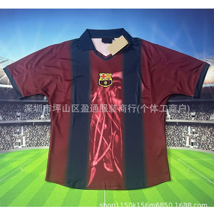 2526 バルセロナ レトロ記念版ジャージ サッカーユニフォーム シングルシャツ クロスボーダー専用ドロップシッピング|undefined
