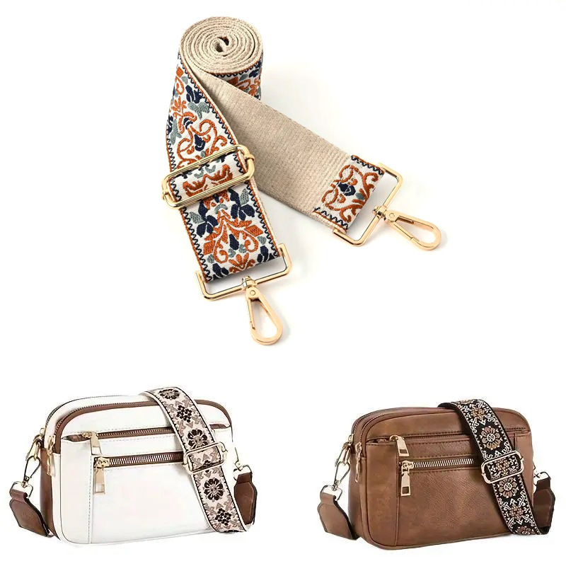 Bolso bandolera con accesorios ultra anchos, bolso de color, correa gruesa, correa de repuesto alargada, correa de hombro de bolso universal ajustable
