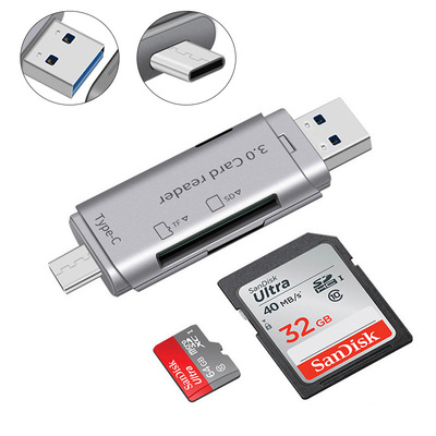 工廠私模USB3.0讀卡器type-c安卓手機電腦多功能OTG2.0 SD/TF/U盤