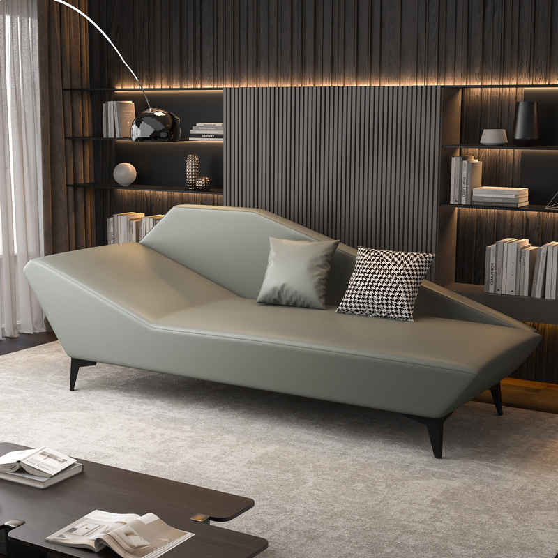 Chaise Longue Beauty Couch Living Room Modern Simple Light Luxury Chaise Apartment Booth Chaise Lounge Chair Leather Art Sofa