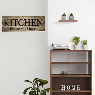 Cross-border village farmhouse doorplate restaurant bathroom kitchen sign 30*10cm wood painting wholesale