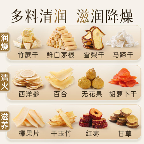 A small liyitang with yuzhu and lily bulbs, a health-preserving tea in a gift box with canned tea bags, sourced from the original factory.