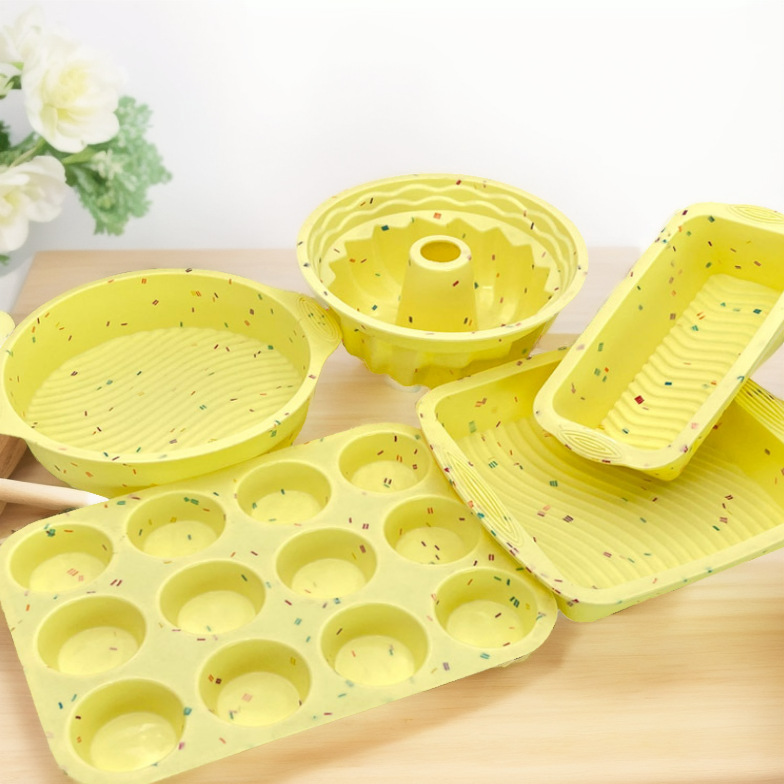 Silicone Cake Mold Donut Baking Baking Pan Muffin Cup Square Toast Mold Egg Tart Jelly Mold Tool