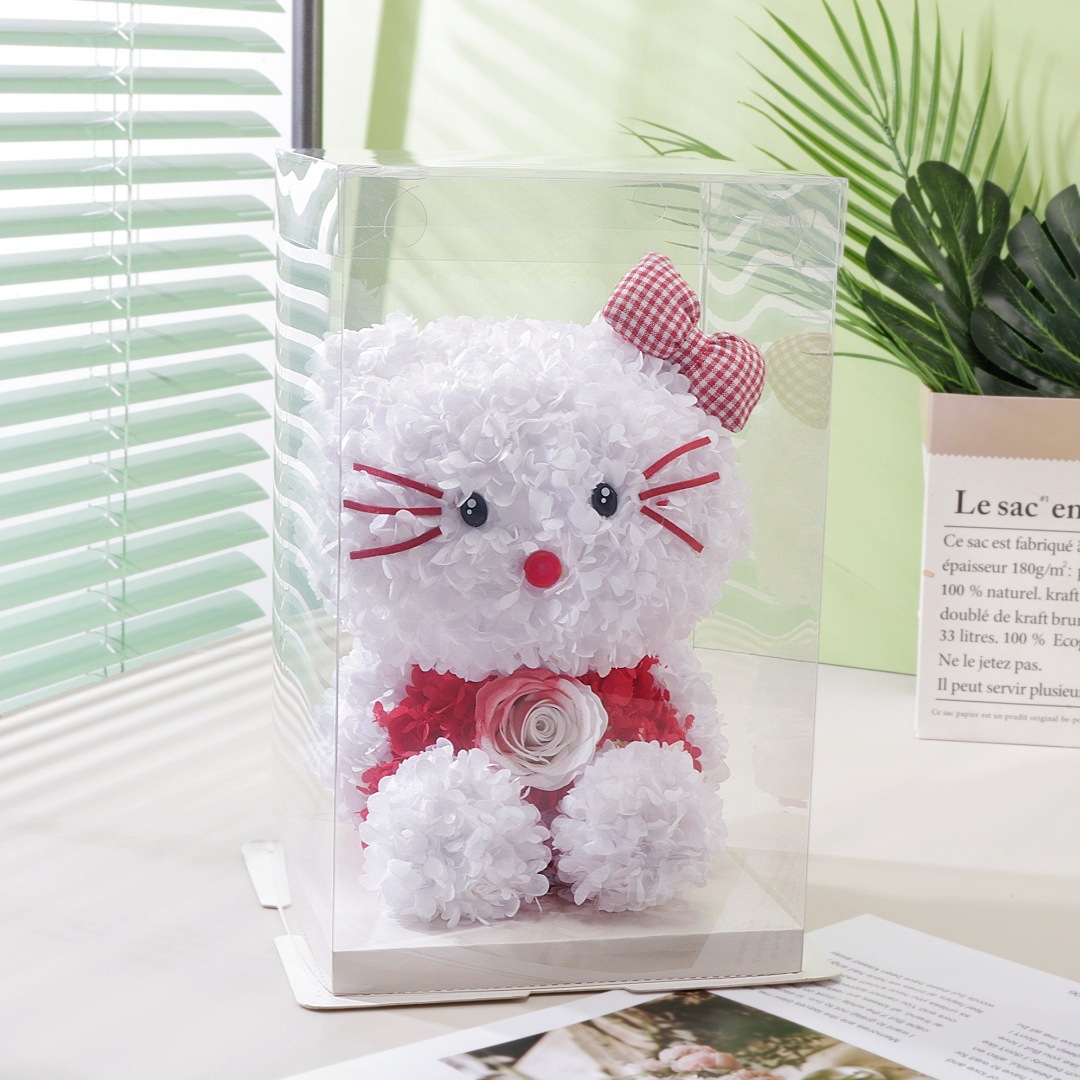 Oso de rosas de espuma eternas, regalo de San Valentín, suministro para floristería, dropshipping transfronterizo, venta al por mayor