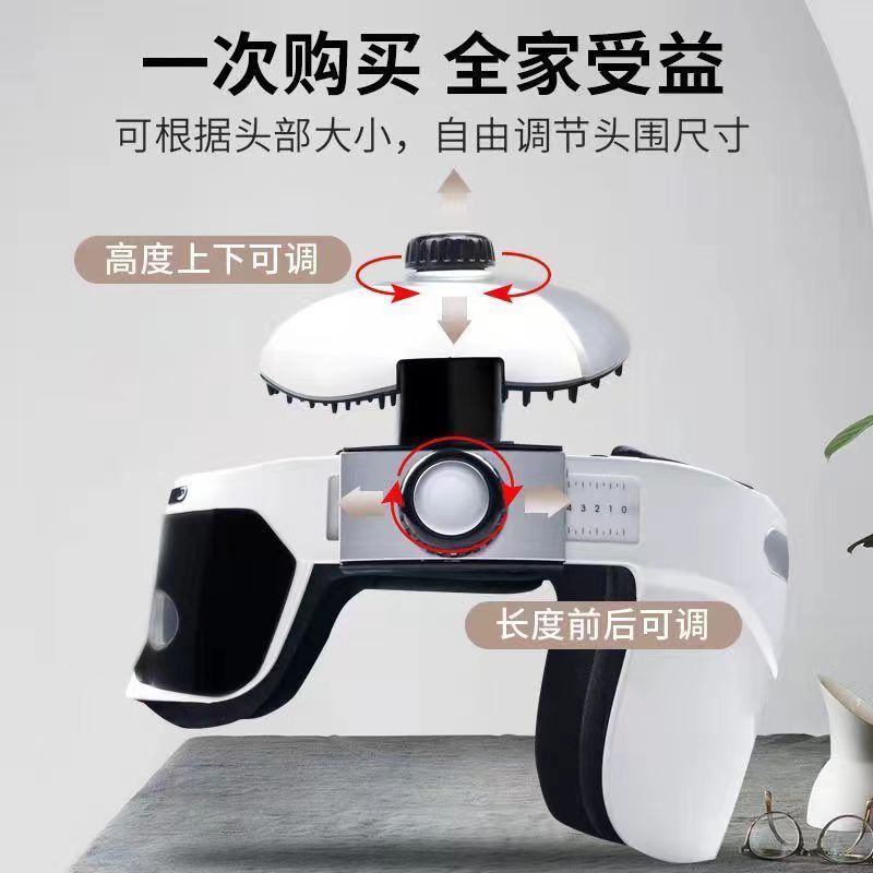 電気ヘッドマッサージ器家庭用頭皮自動加熱リラックスマッサージ器頭痛気圧揉みブルートゥース音楽|undefined