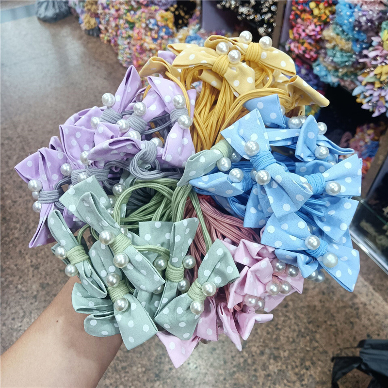 진주 도트 리본