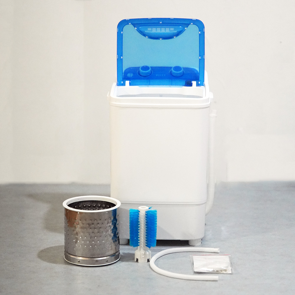 Home semi-automatic mini washing machine can brush shoes blue