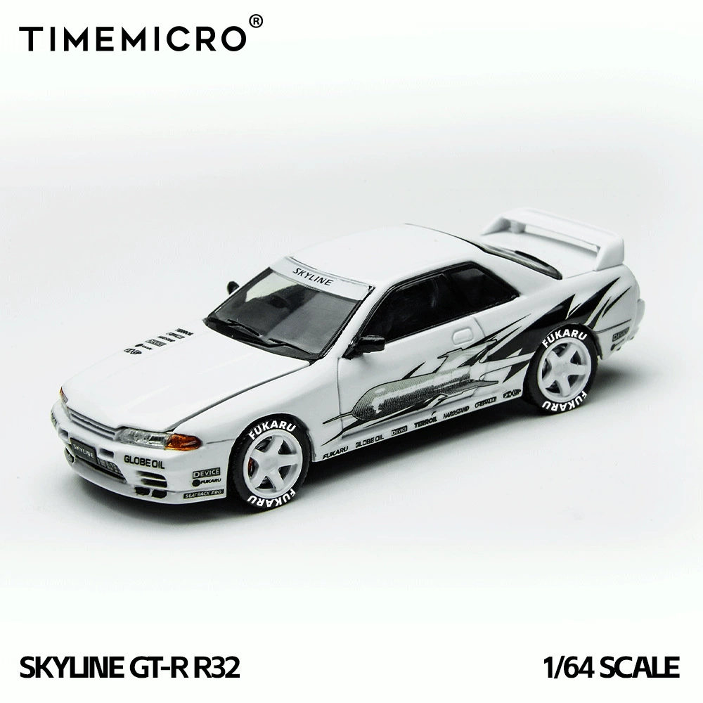 Модель автомобиля 1:64 Skyline GT-R R32 Los Santo Drift, литая модель (алюминиевый сплав)