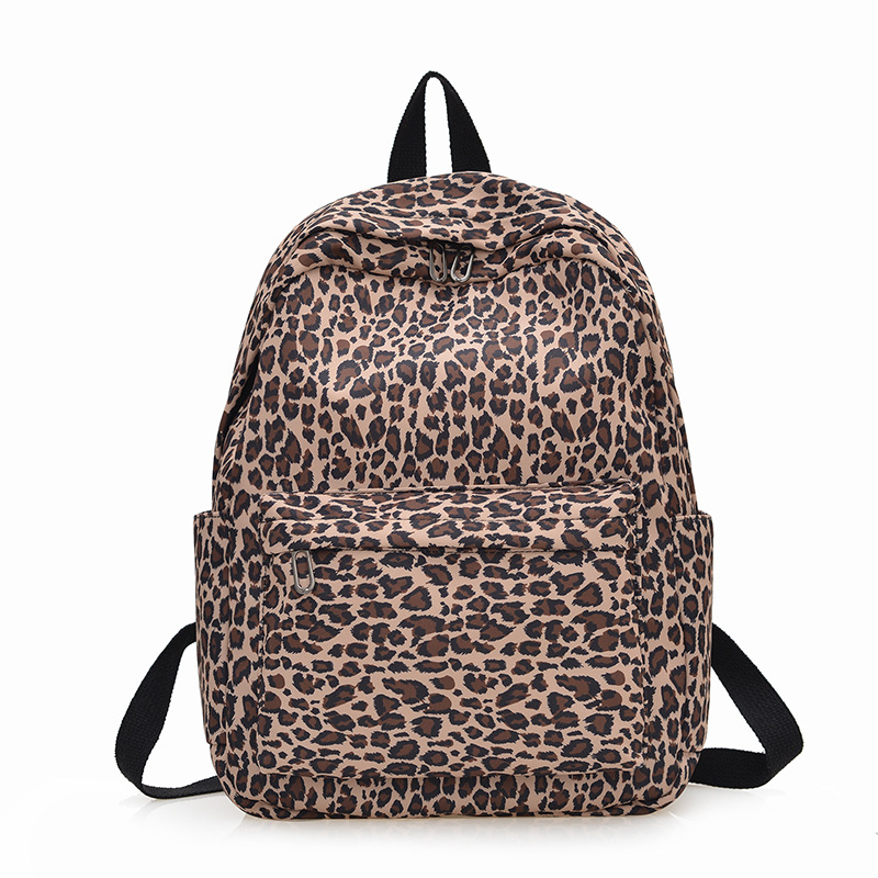 Nueva mochila universitaria transfronteriza mochila retro leopardo mochila de viaje de computadora de escuela secundaria ligera