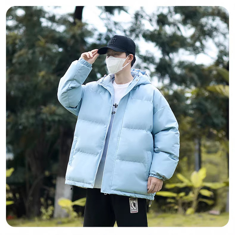 Chaqueta Acolchada con Capucha para Hombre Poliéster Térmica, Con capucha para Ocio