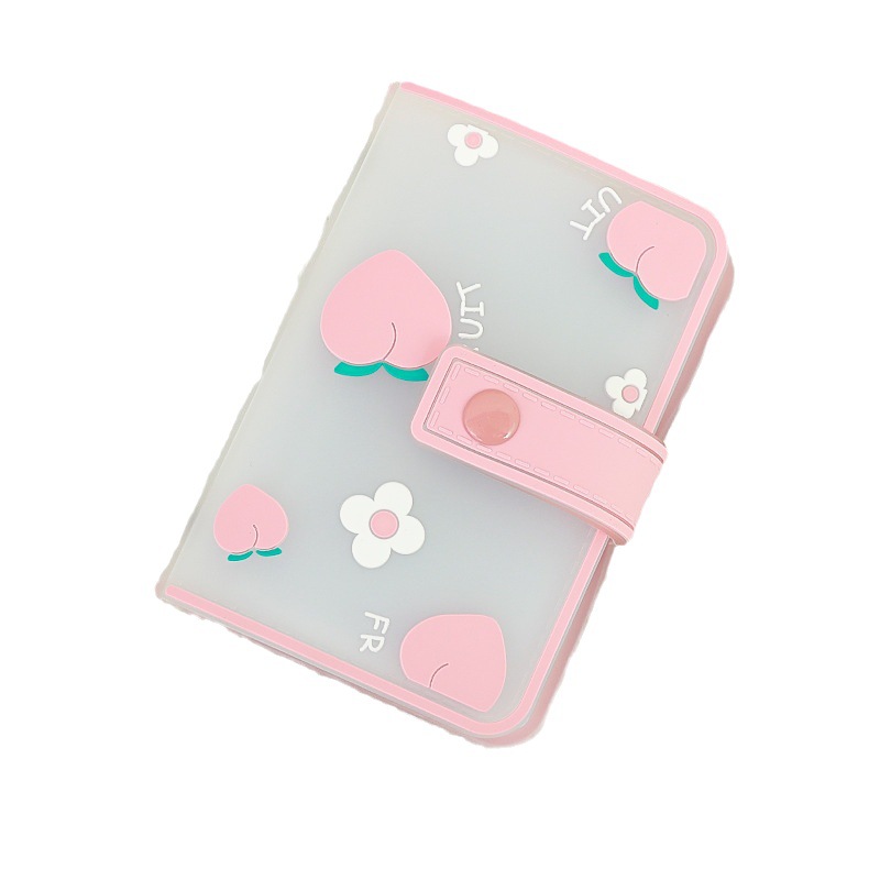 Titular de la tarjeta de hojas sueltas de silicona de dibujos animados para mujeres pequeño portátil ultrafino de gran capacidad Multi-Tarjeta Linda