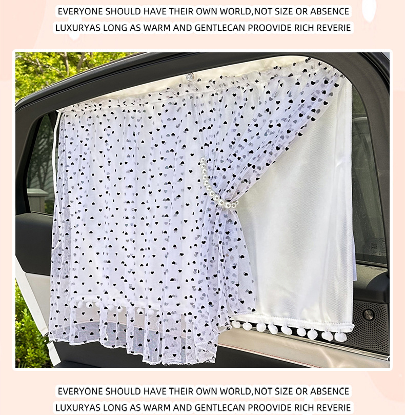 Manufacturer Customized Car Sunshade Curtain, Summer Sun Protection and Heat Insulation Privacy Curtain for Children, Embedded Car Window Sunshade