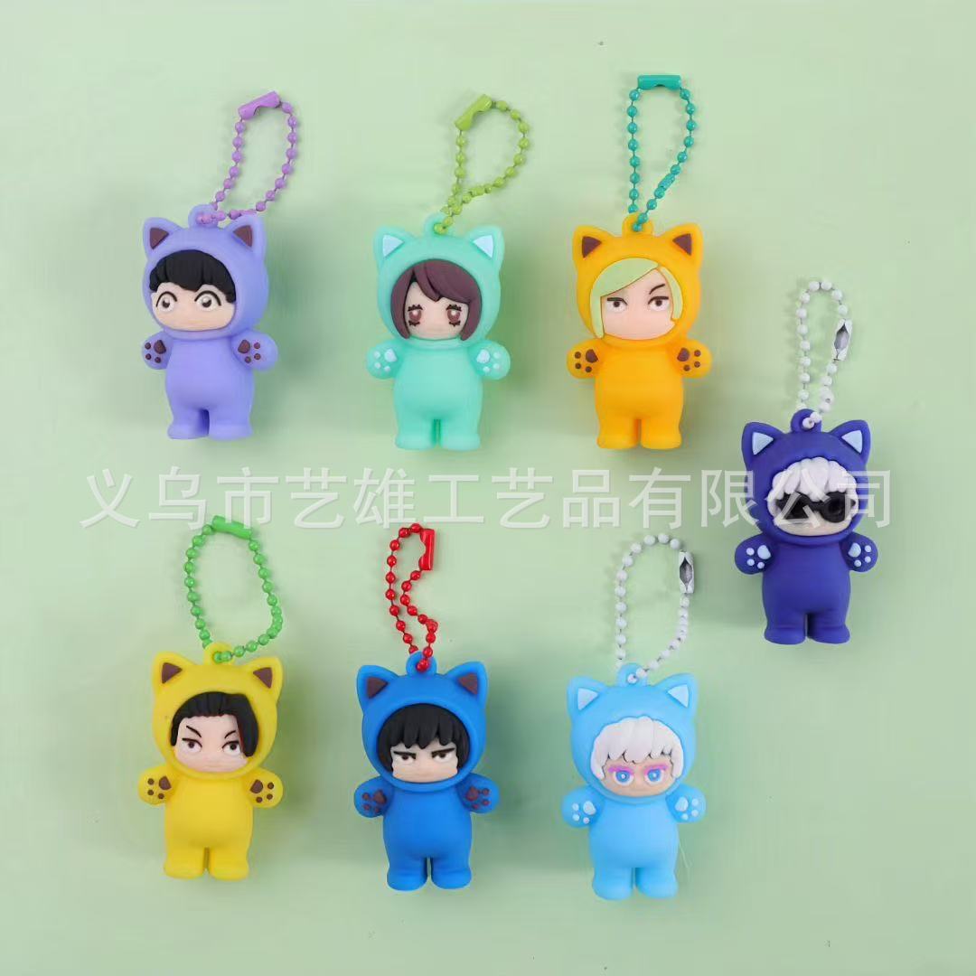 Nuevo cross-border animado hechizo serie de retorno gatito muñeca llavero colgante creativo adorable accesorios al por mayor