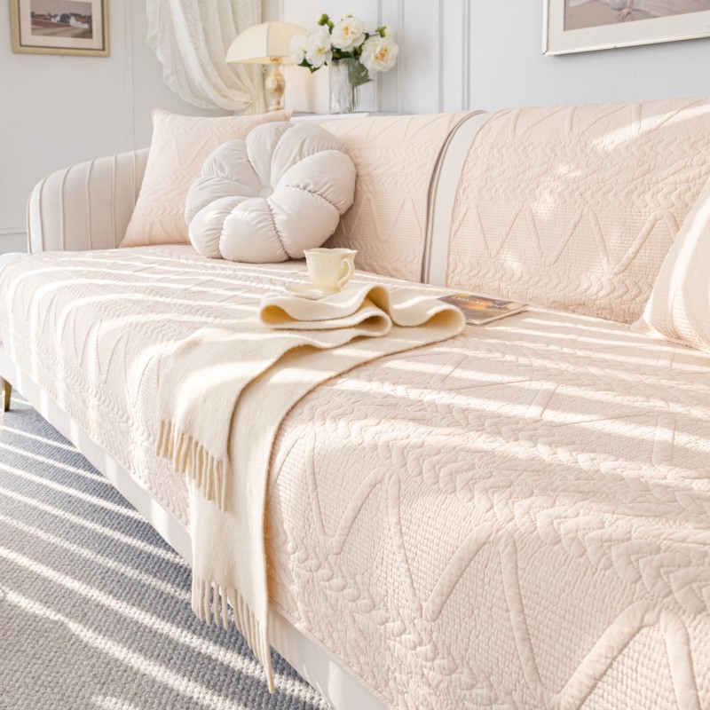 Sofá nórdico simple moderno sofá de cuero cojín antideslizante cuatro estaciones general holandés veludo sofá cubierta toalla