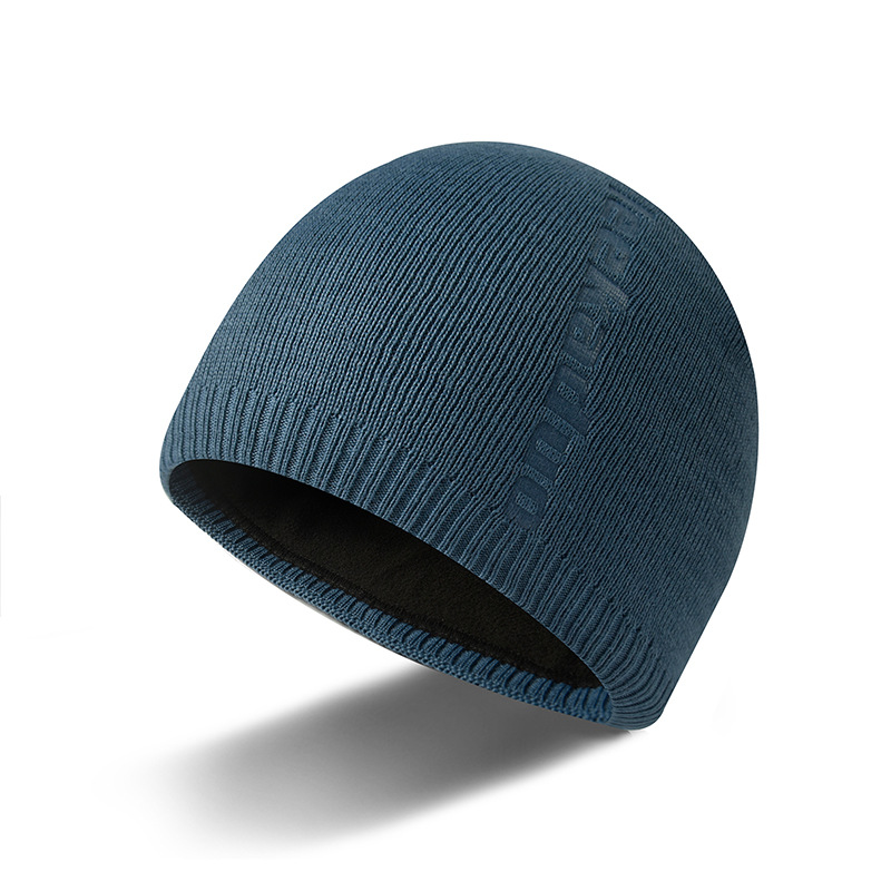 Nuovo cappello lavorato a maglia in rilievo autunnale e invernale, cappello freddo, berretto da skateboard, più cappello di lana caldo in velluto, cappello invernale da ciclismo_voghion.com