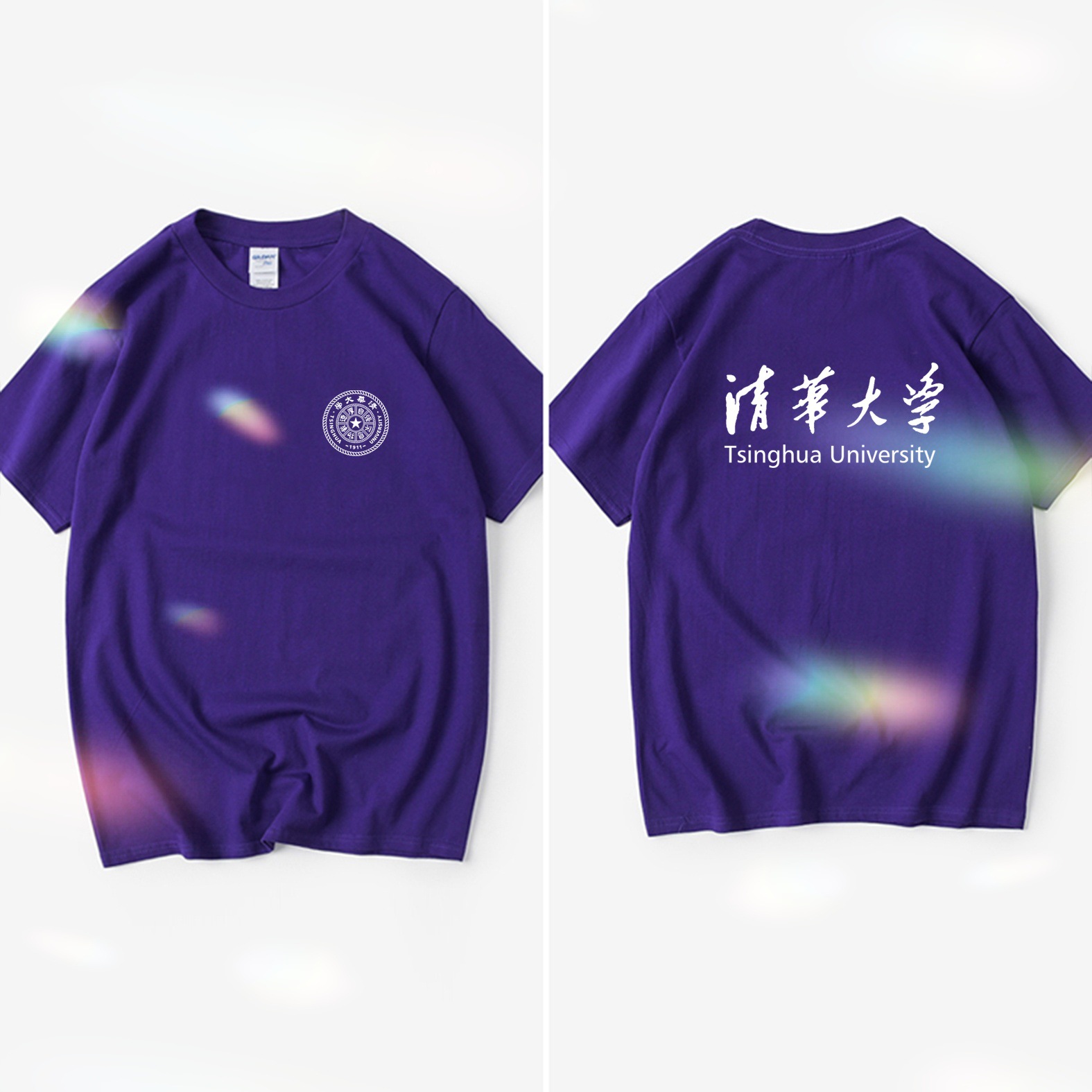 清華大学記念シャツ印刷班服ゆるい純綿tシャツ北京大学文化シャツdiy印字パーティ服