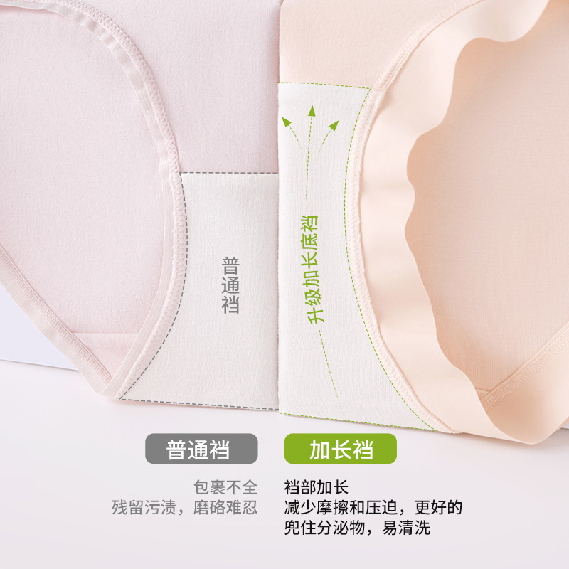 40 bragas modales 10A entrepierna antibacteriana entrepierna larga entrepierna mujer sin costuras transpirable entrepierna de algodón calzoncillos para mujer