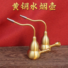 真鍮のヒョウタンの水タバコの壺のタバコの袋のタバコの竿の4つの型は濾過器の男性の金属のたばこの器具の水パイプのタバコのパイプのタバコの吸殻を持ちます。