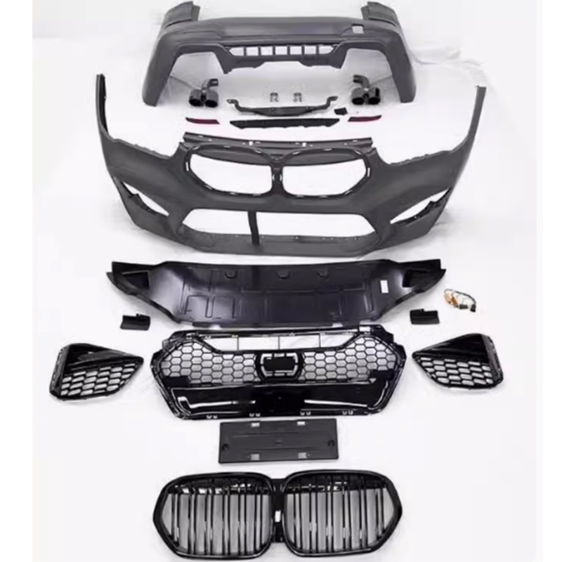 Bmw X1 Front Bumper Surround Kit m Sports Style Modified Abs Large Surround Front Bumper Grille Assembly