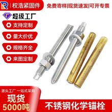 厂家现货化学锚栓不锈钢化学螺丝栓304不锈钢膨胀螺丝栓倒锥定型